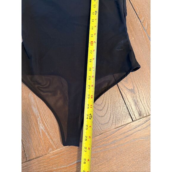 NWT Alice + Olivia Nichol Mesh Bodysuit in Black Size Medium - Picture 7 of 8